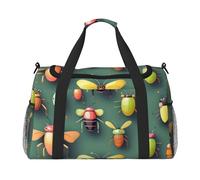 Borsa da viaggio a mano Insect Atlas. Design alla moda, grande capacità di archiviazione, adatta per viaggi di lavoro e viaggi brevi, nera, taglia unica