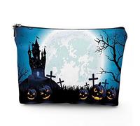 Borsa da viaggio a tema alla moda, borsa per cosmetici, oggetti alla moda con scarpe con tacco alto, borsa per il trucco in lino, ottimo regalo per viaggi, viola bianco, 17,8 x 22,9 cm, Blu_11, Taglia