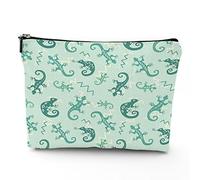 Borsa da viaggio a tema alla moda, borsa per cosmetici, oggetti alla moda con scarpe con tacco alto, borsa per il trucco in lino, ottimo regalo per viaggi, viola bianco, 17,8 x 22,9 cm, Verde_5.,