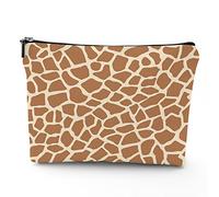 Borsa da viaggio a tema circo, trousse per cosmetici, paesaggi da circo, design piatto, borsa per il trucco in lino, ottimo regalo per viaggi, multicolore, 17,8 x 22,9 cm, Marrone_1, Taglia unica,