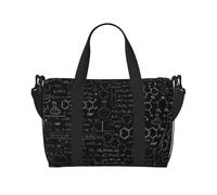 Borsa da viaggio a tracolla con illustrazione astratta di scienza chimica stampata in 3D, adatta per brevi viaggi e allenamenti in palestra