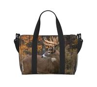 Borsa da viaggio a tracolla con motivo leopardato, impermeabile, borsa da palestra di grande capacità, Stagione di caccia dei cervi, Taglia unica