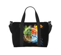 Borsa da viaggio a tracolla con stampa a quattro elementi, adatta per brevi viaggi e allenamenti in palestra