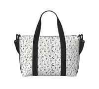 Borsa da viaggio a tracolla con stampa a righe e luce con cerniera, borsa casual per viaggi nel fine settimana e shopping in palestra, Nero , Taglia unica, Borsa da viaggio