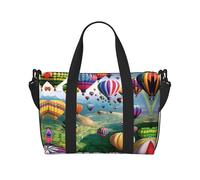 Borsa da viaggio a tracolla con stampa di mongolfiera, adatta per brevi viaggi e allenamenti in palestra