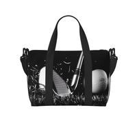 Borsa da viaggio a tracolla da golf, 41 cm x 29 cm x 15 cm, borsa da viaggio con fondo per sedia, borsa da cabina, borsa da notte, borsa tote unisex, Nero , Taglia unica
