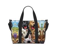 Borsa da viaggio a tracolla per cani da compagnia carina borsa da viaggio borsa a tracolla singola borsa sportiva e fitness borsa da viaggio, Nero , Taglia unica