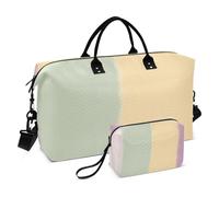 Borsa da viaggio a tracolla per il fine settimana, con tracolla regolabile, impermeabile, color pesca, verde, giallo, viola, crema, una, Verde Pesca Giallo Viola Crema Colore, Taglia unica