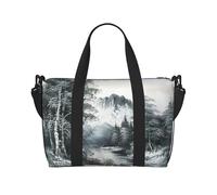 Borsa da viaggio a tracolla portatile con stampa paesaggistica, borsa da viaggio a spalla singola, borsa sportiva e fitness borsa da viaggio