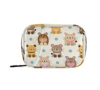 Borsa da viaggio alla moda blu a pois con simpatico gatto animale con scomparti staccabili comoda borsa medica organizer per pillole da giorno