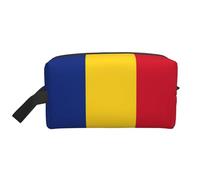 Borsa da viaggio alla moda con stampa bandiera della Romania, borsa da toilette portatile di grande capacità organizer