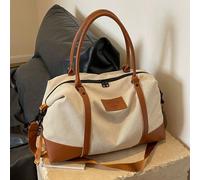 Borsa da viaggio alla moda in stile color block con ampia capacità, può essere portata a mano, a spalla o a tracolla, adatta per viaggi a breve termine, vacanze, palestra e altre occasioni. Borsa per 