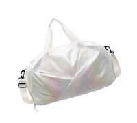 Borsa da viaggio alla moda resistente all'acqua con 3 metodi di trasporto, interno spazioso e confortevole, per gli appassionati di sport, spaziosa borsa da allenamento con design colorato, Beige