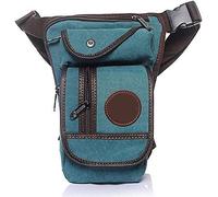 Borsa da viaggio all'aperto con coscia, Borsa a tracolla da uomo in tela/nylon, marsupio da cintura, marsupio da cintura, marsupio da motociclista, borsa a tracolla(Light Green)