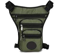 Borsa da viaggio all'aperto con coscia, Marsupio da uomo, marsupio da coscia, marsupio da motociclista, multitasche, borse a tracolla, marsupio da gamba in nylon da uomo(Green)