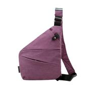 Borsa da viaggio antifurto, multi tasche, borsa da viaggio, borsa a tracolla antifurto per uomini e donne, zaino a tracolla personale per ciclismo escursionismo, Viola, 31*20*23*1.5cm