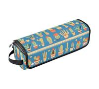 Borsa da viaggio blu per utensili da donna e tappetino resistente al calore con cerniera, custodia da viaggio a doppio strato per utensili caldi e accessori per la cura dei capelli, organizer
