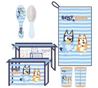 Bluey & Bingo Set 3 Pz Asilo: Asciugamano, Spazzola e Bicchiere UNIVERSAL