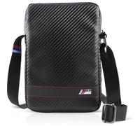 Borsa da viaggio BMW M Collection a righe nere per iPad Air effetto carbonio (BMCBTBD5BL)
