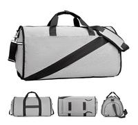 Borsa da viaggio, borsa con tracolla, impermeabile, pieghevole, 54,5 x 29 x 30 cm, ideale per viaggi e vacanze, grigio e nero, grigio, Se référer au descriptif, riferimento alla descrizione