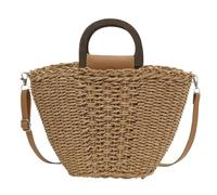 Borsa da Viaggio Borsa Da Donna In Paglia Intrecciata Da Spiaggia Borsa Fatta A Mano Borsa Da Donna In Rattan per lavoro, viaggi(B)
