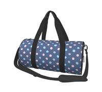 Borsa da viaggio, Borsa da palestra Borsa da viaggio Borsa da notte Borsa sportiva da weekend per nuoto yoga,Pastello Punti Sfondo Blu Navy