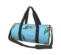 Borsa da viaggio, Borsa da palestra Borsa da viaggio Borsa da notte Borsa sportiva da weekend per nuoto yoga,Tulipani gialli disegnati a mano