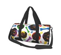 Borsa da viaggio, Borsa da palestra Borsa da viaggio Borsa da notte Borsa sportiva da weekend per nuoto yoga,Faccia giocosa del bassotto