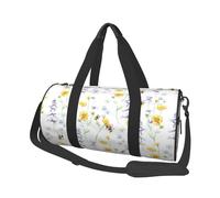 Borsa da viaggio, Borsa da palestra Borsa da viaggio Borsa da notte Borsa sportiva da weekend per nuoto yoga,Bumble Bee del fiore della primavera