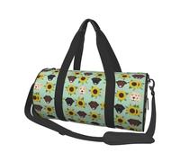 Borsa da viaggio, Borsa da palestra Borsa da viaggio Borsa da notte Borsa sportiva da weekend per nuoto yoga,Il Labrador affronta i girasoli