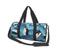 Borsa da viaggio, Borsa da palestra Borsa da viaggio Borsa da notte Borsa sportiva da weekend per nuoto yoga,Pinguino astratto del poligono