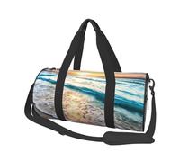 Borsa da viaggio, Borsa da palestra Borsa da viaggio Borsa da notte Borsa sportiva da weekend per nuoto yoga,Onde dell'oceano al tramonto sulla spiaggia stampate