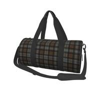 Borsa da viaggio, Borsa da palestra Borsa da viaggio Borsa da notte Borsa sportiva da weekend per nuoto yoga,Tartan scozzese marrone