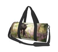 Borsa da viaggio, Borsa da palestra Borsa da viaggio Borsa da notte Borsa sportiva da weekend per nuoto yoga,Affenpinscher Lawn Black Dogs Monkey Terrier