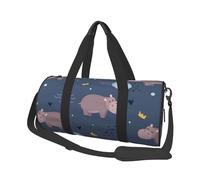 Borsa da viaggio, Borsa da palestra Borsa da viaggio Borsa da notte Borsa sportiva da weekend per nuoto yoga,Animale ippopotamo