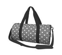 Borsa da viaggio, Borsa da palestra Borsa da viaggio Borsa da notte Borsa sportiva da weekend per nuoto yoga,Pois bianchi grigi