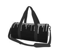 Borsa da viaggio, Borsa da palestra Borsa da viaggio Borsa da notte Borsa sportiva da weekend per nuoto yoga,Glitter argento gocciola nero scintillante
