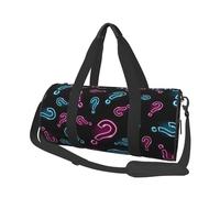 Borsa da viaggio, Borsa da palestra Borsa da viaggio Borsa da notte Borsa sportiva da weekend per nuoto yoga,Punto interrogativo al neon senza soluzione di continuità