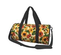 Borsa da viaggio, Borsa da palestra Borsa da viaggio Borsa da notte Borsa sportiva da weekend per nuoto yoga,Girasole Rosso