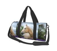 Borsa da viaggio, Borsa da palestra Borsa da viaggio Borsa da notte Borsa sportiva da weekend per nuoto yoga,Bellissima lavanda di cavallo Palomino