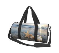 Borsa da viaggio, Borsa da palestra Borsa da viaggio Borsa da notte Borsa sportiva da weekend per nuoto yoga,Spiaggia soleggiata delle conchiglie delle stelle marine