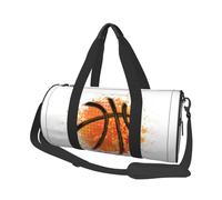 Borsa da viaggio, Borsa da palestra Borsa da viaggio Borsa da notte Borsa sportiva da weekend per nuoto yoga,Sfondo arancione dipinto astratto di basket