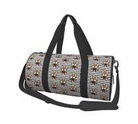 Borsa da viaggio, Borsa da palestra Borsa da viaggio Borsa da notte Borsa sportiva da weekend per nuoto yoga,Pastore Tedesco Strisce Nere Con Gli Occhiali