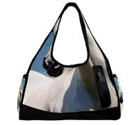Borsa da viaggio,borsa da palestra da uomo,borsa da palestra da donna,Animale da fattoria Cavallo bianco,borsa sportiva