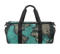 Borsa da viaggio,borsa da palestra da uomo,borsa da palestra da donna,Bussola Terra d'epoca,borsa sportiva