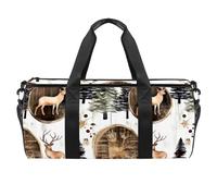 Borsa da viaggio,borsa da palestra da uomo,borsa da palestra da donna,cervo vintage legno alce,borsa sportiva