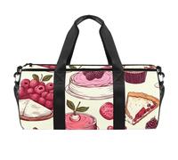 Borsa da viaggio,borsa da palestra da uomo,borsa da palestra da donna,dessert torta ciliegia fragola,borsa sportiva