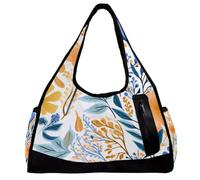 Borsa da viaggio,borsa da palestra da uomo,borsa da palestra da donna,fiore dell'acquerello lascia tropicale,borsa sportiva