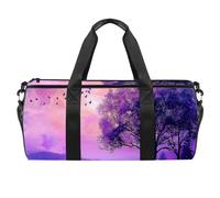 Borsa da viaggio,borsa da palestra da uomo,borsa da palestra da donna,fiore viola albero cielo lavanda,borsa sportiva