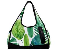 Borsa da viaggio,borsa da palestra da uomo,borsa da palestra da donna,Modello di foglie tropicali hawaii,borsa sportiva